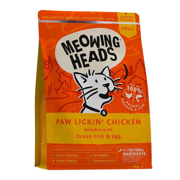 Meowing Heads Paw Lickin Chicken Cat Food - 4kg